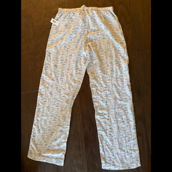 LOVE BY GAP gray pajama pants with love down the pants NWT M - Picture 7 of 9